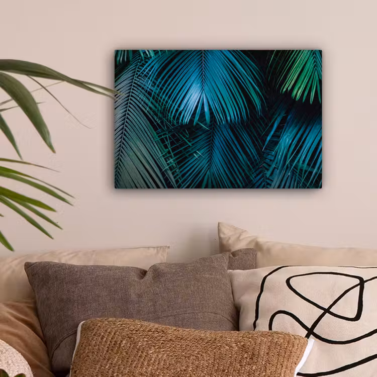 Palmblad - Tropisch - Natuur - Jungle canvas 2cm klein -sfeer1