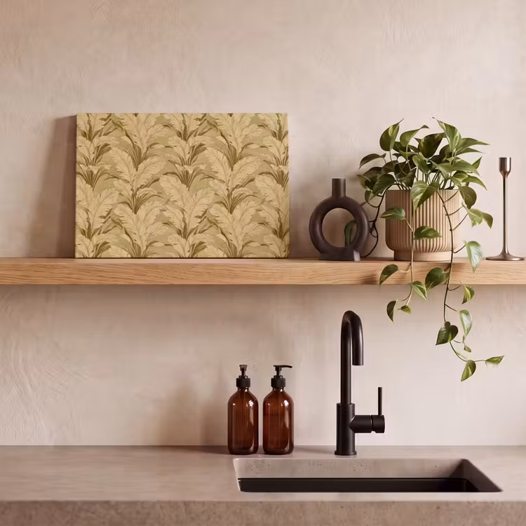 Palmbladeren - Klassiek - Groen canvas 2cm klein 34 -sfeer3