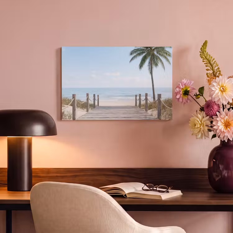 Palmbomen - Pad - Horizon canvas 2cm klein -sfeer4
