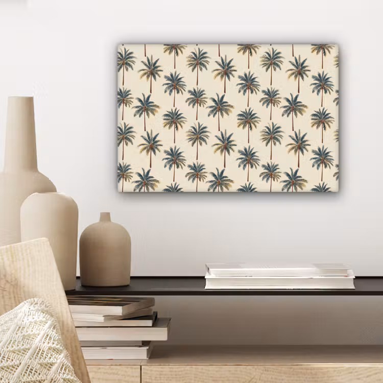 Palmbomen - Tropisch - Groen canvas 2cm klein 34 -sfeer6