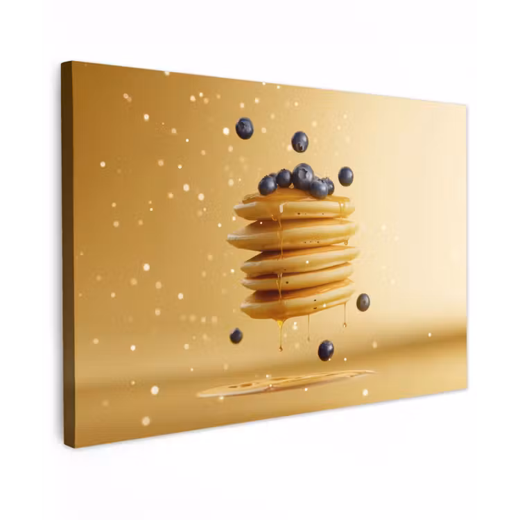 Pannenkoeken - Eten - Honing - Geel canvas 2cm klein -z3d