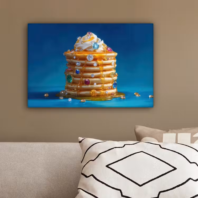 Pannenkoeken - Steentjes - Glitter - Slagroom canvas 2cm klein -sfeer3