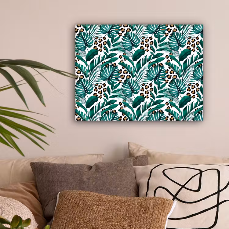 Panterprint - Bladeren - Jungle canvas 2cm klein -sfeer1