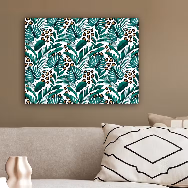 Panterprint - Bladeren - Jungle canvas 2cm klein -sfeer3