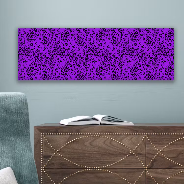 Panterprint - Paars - Patroon canvas 2cm klein 828 -sfeer4