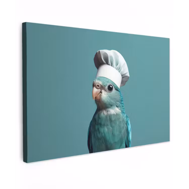 Parkiet - Vogel - Koksmuts - Cute canvas 2cm klein -z3d