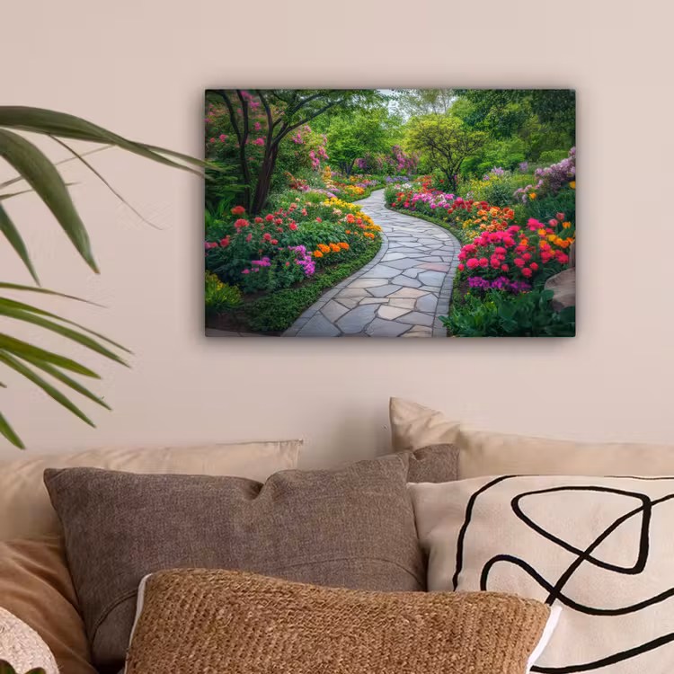Park - Bloemen - Tuin canvas 2cm klein -sfeer1