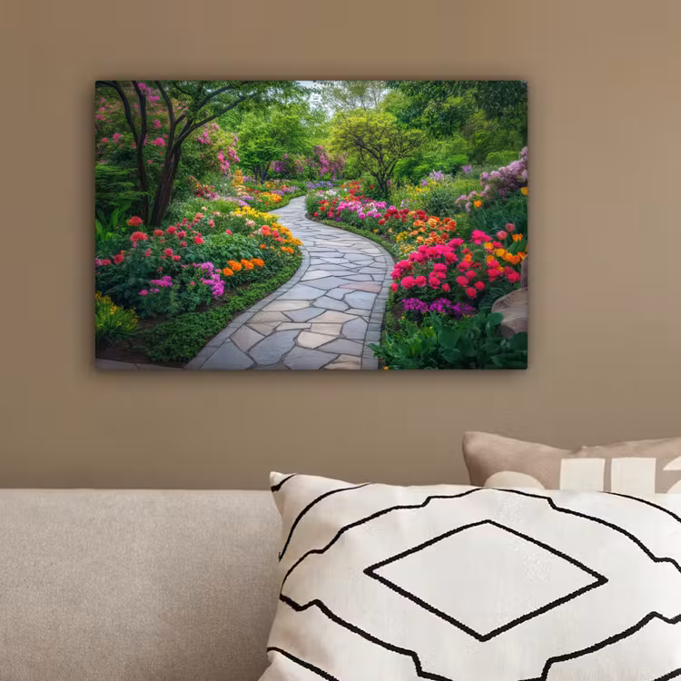 Park - Bloemen - Tuin canvas 2cm klein -sfeer3
