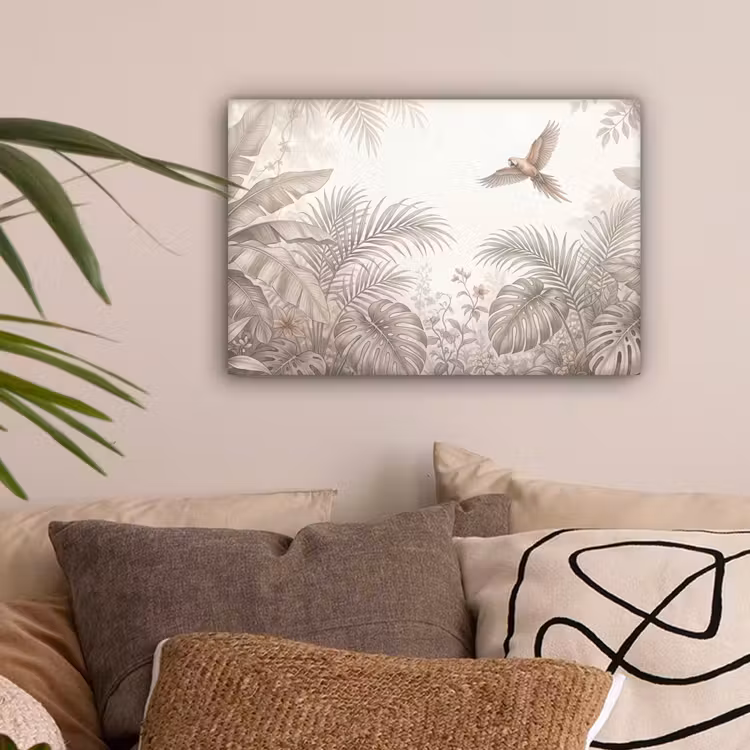 Papagaai - Jungle - Tropisch canvas 2cm klein -sfeer1
