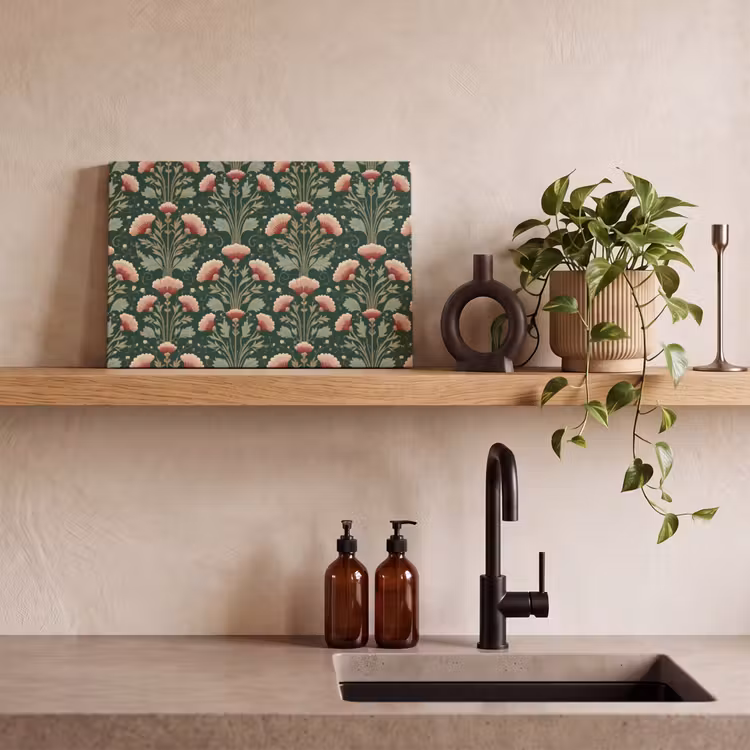 Patroon - Botanisch - Kleurrijk canvas 2cm klein 34 -sfeer3