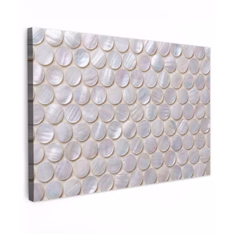 Patroon - Cirkels - Abstract - Modern - Wit canvas 2cm klein -z3d