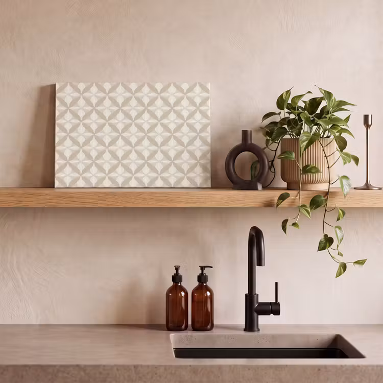 Patroon - Klassiek - Beige canvas 2cm klein 34 -sfeer3