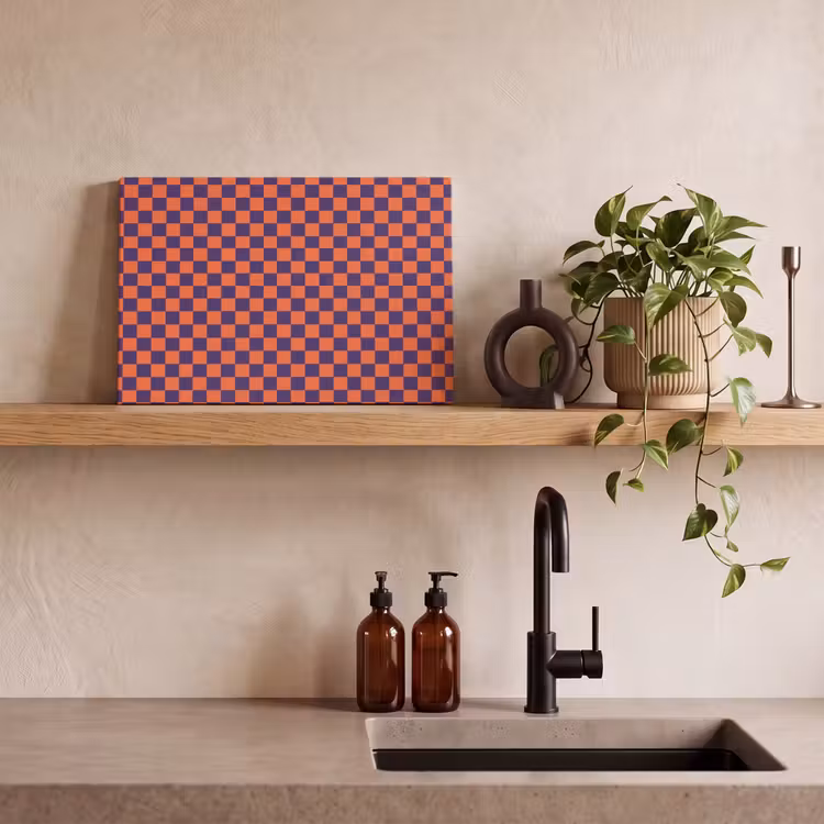 Patroon - Klassiek - Paars canvas 2cm klein 34 -sfeer3