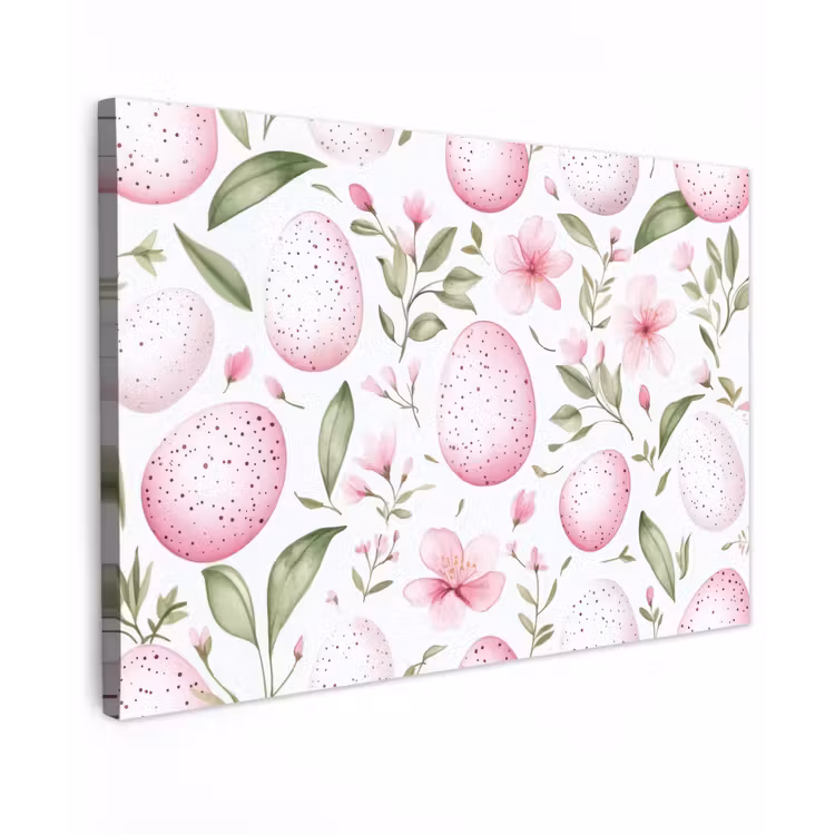 Patroon - Eieren - Roze - Pasen canvas 2cm klein -z3d