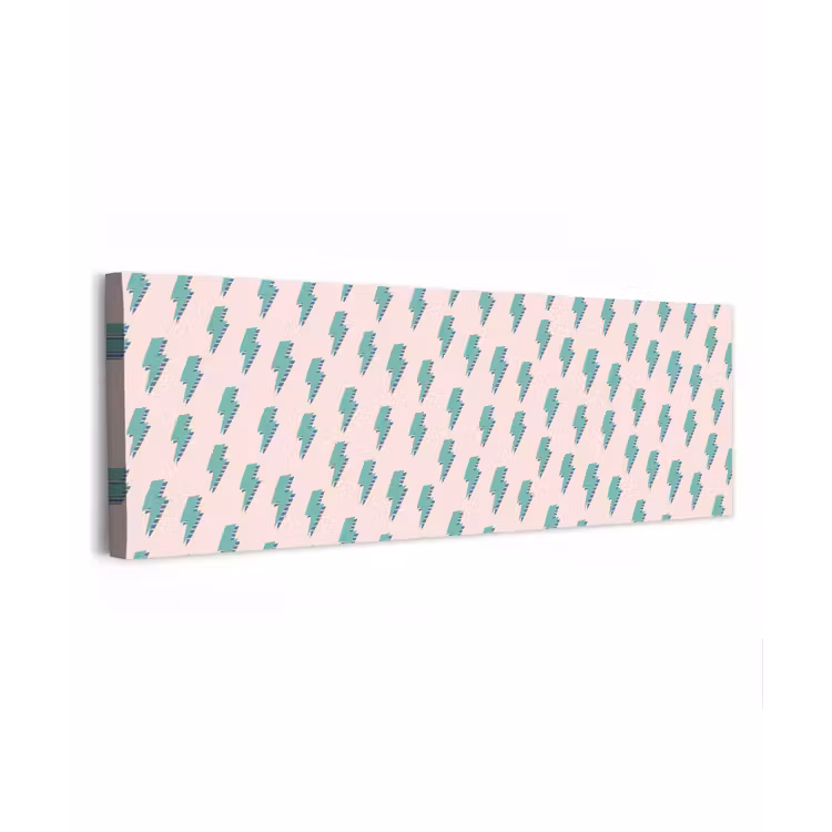 Patroon - Bliksem - Roze - Groen canvas 2cm klein 828 -z3d