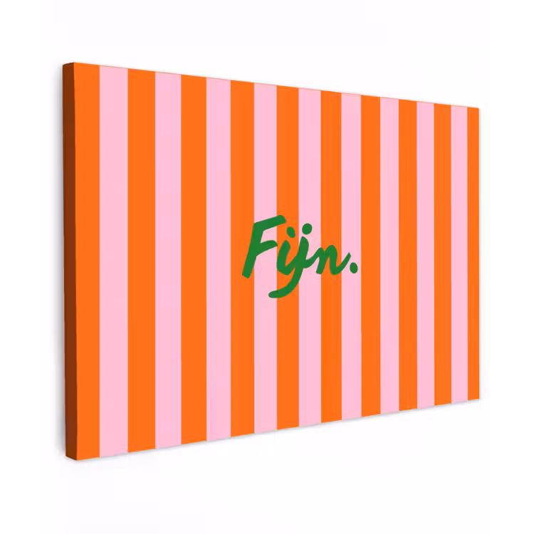 Patroon - Oranje - Fijn - Strepen canvas 2cm klein -z3d