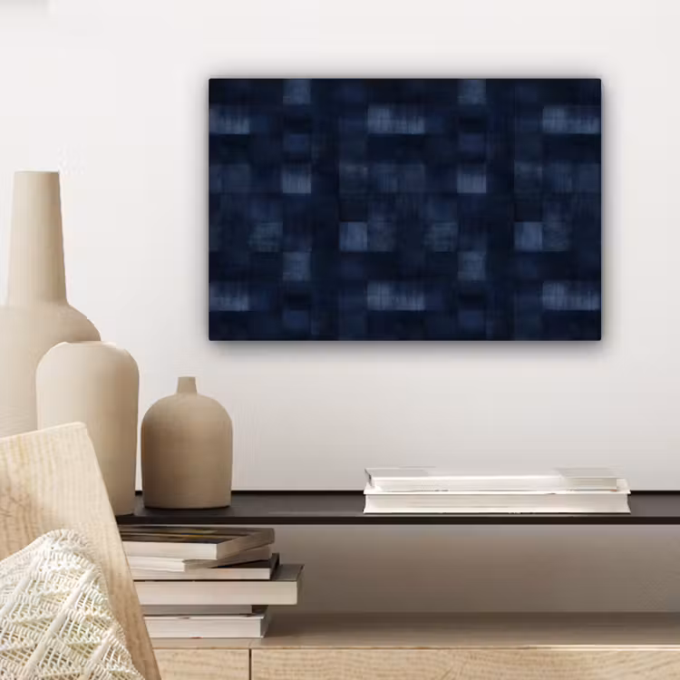 Patroon - Ruit - Marineblauw canvas 2cm klein 34 -sfeer6