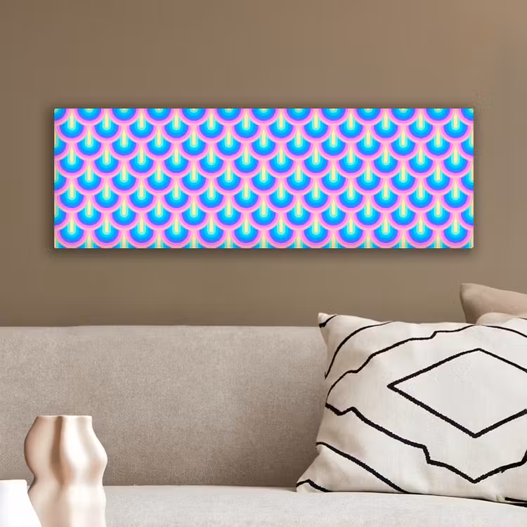 Patroon - Regenboogwaaier - Neon canvas 2cm klein 828 -sfeer3
