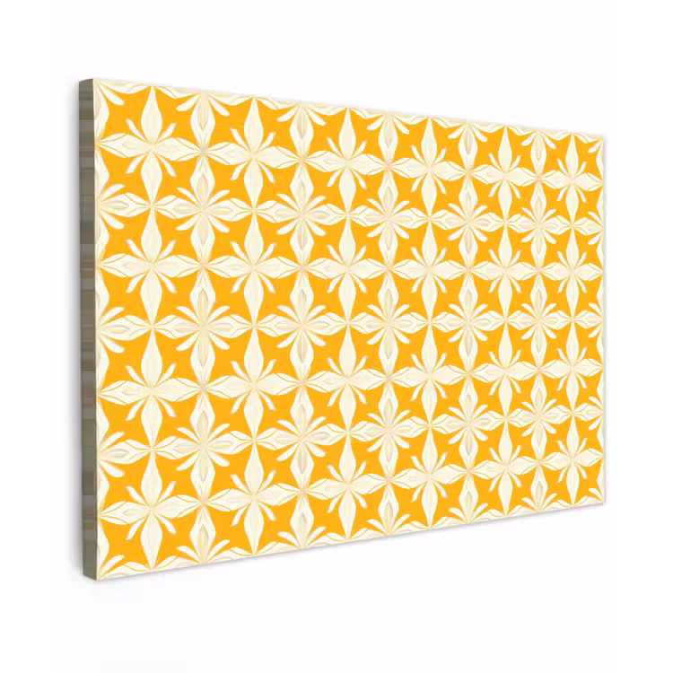 Patroon - Retro - Geel canvas 2cm klein 34 -z3d