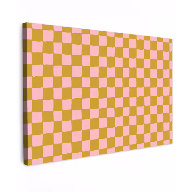 Patroon - Vierkant - Roze canvas 2cm klein 34 -z3d