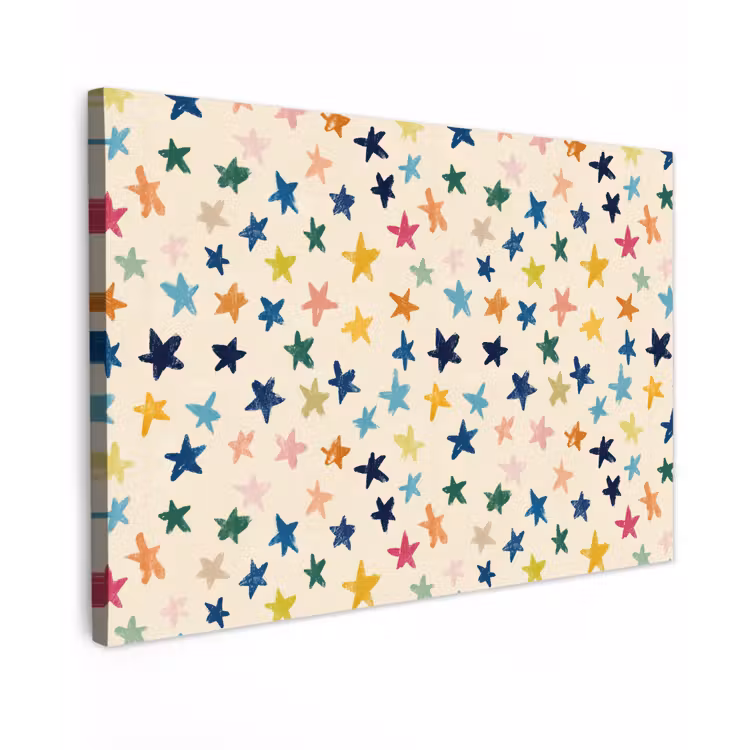 Patroon - Sterren - Kleurrijk canvas 2cm klein 34 -z3d