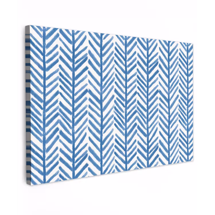 Patroon - Streep - Blauw canvas 2cm klein 34 -z3d