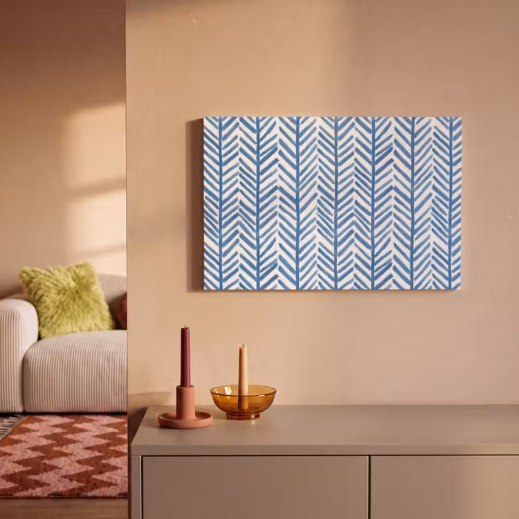 Patroon - Streep - Blauw canvas 2cm klein 34 -sfeer1