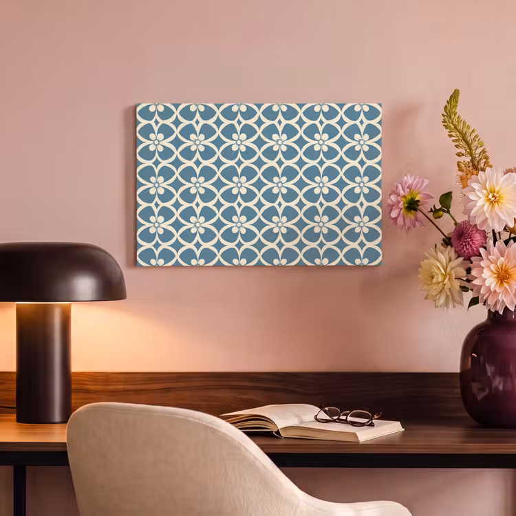 Patroon - Symmetrisch - Blauw canvas 2cm klein 34 -sfeer4