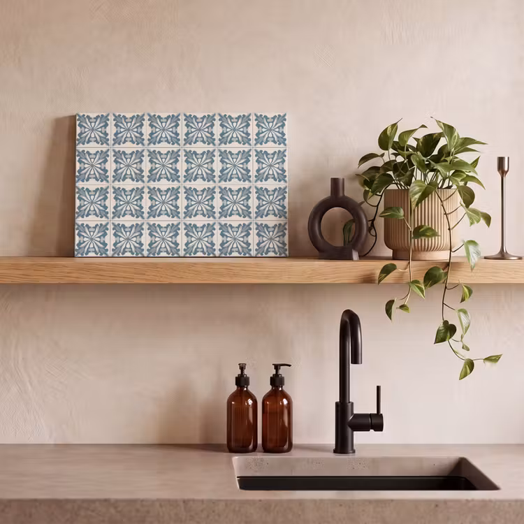 Dessin - Tegel - Blauw canvas 2cm klein 34 -sfeer3
