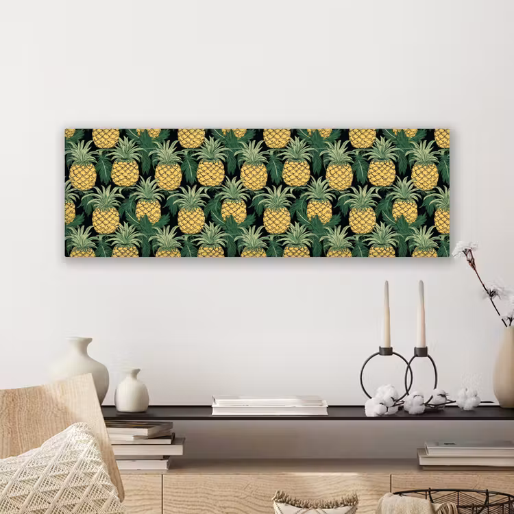 Patroon - Tropisch - Ananas - Illustratie canvas 2cm klein 828 -sfeer6