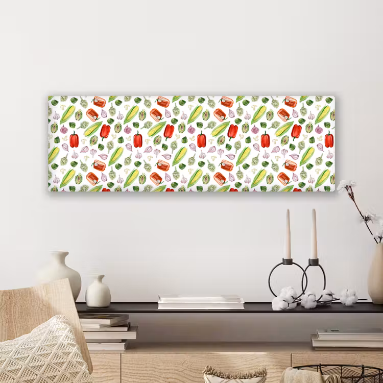 Paprika - Maïs - Patroon - Groente canvas 2cm klein 828 -sfeer6