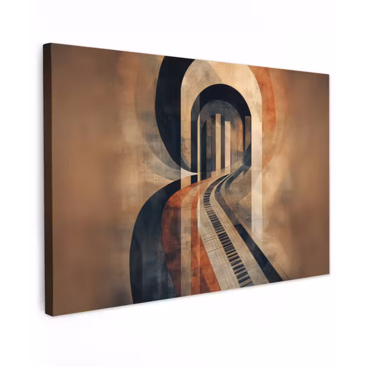Piano - Toetsen - Abstract canvas 2cm klein -z3d