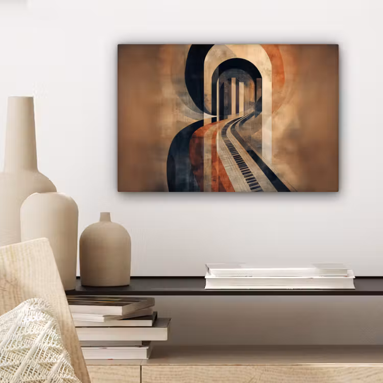 Piano - Toetsen - Abstract canvas 2cm klein -sfeer6