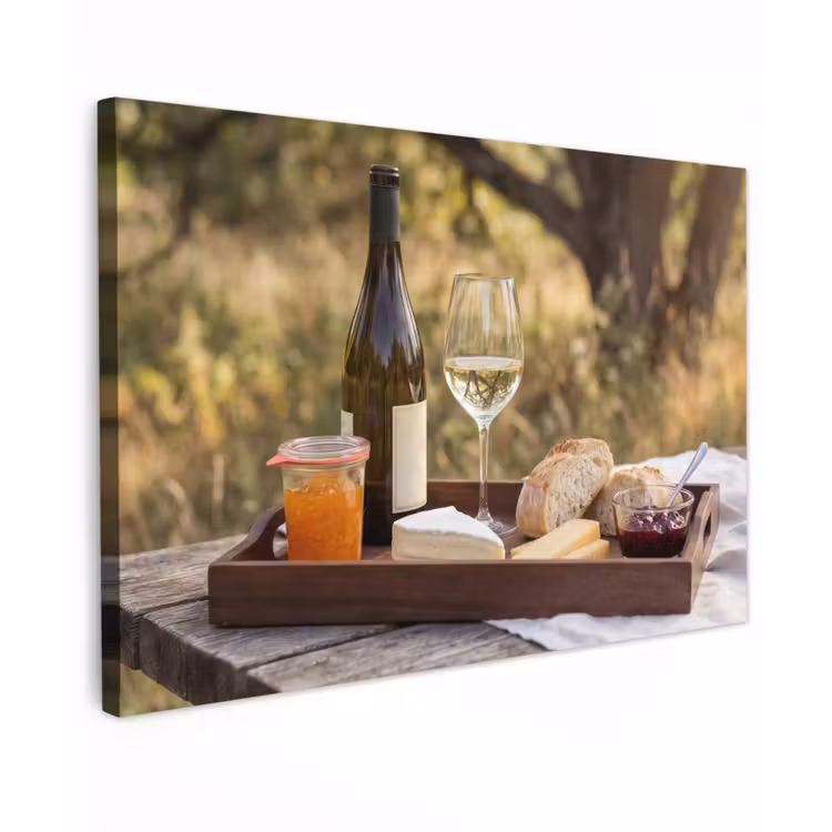 Picknick - Wijn - Kaasplankje canvas 2cm klein -z3d