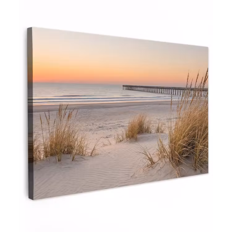 Pier - Zonsondergang - Strand canvas 2cm klein -z3d