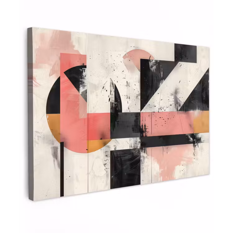 Roze - Abstract - Aesthetic - Modern - Vormen canvas 2cm klein -z3d