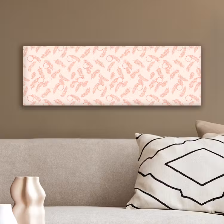 Roze - Veren - Patroon canvas 2cm klein 828 -sfeer3