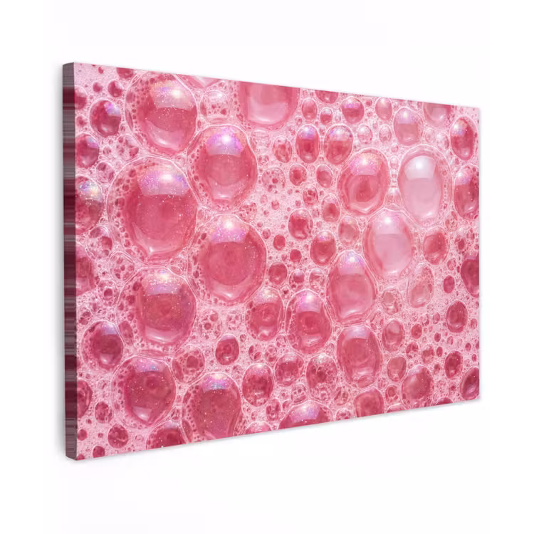 Roze - Schuim - Bubbels canvas 2cm klein -z3d