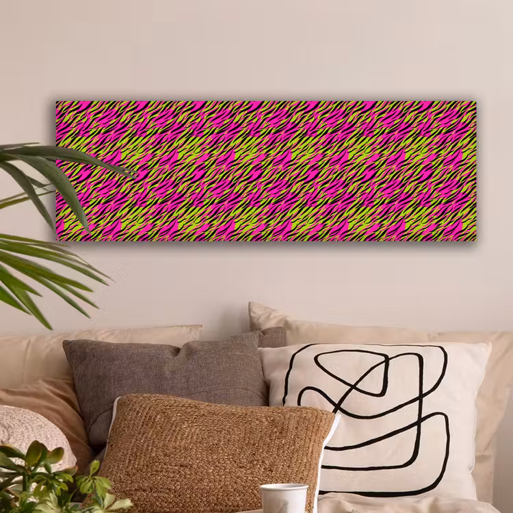 Roze - Groen - Neon - Dieren canvas 2cm klein 828 -sfeer1