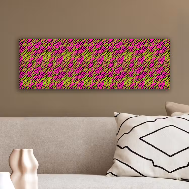 Roze - Groen - Neon - Dieren canvas 2cm klein 828 -sfeer3