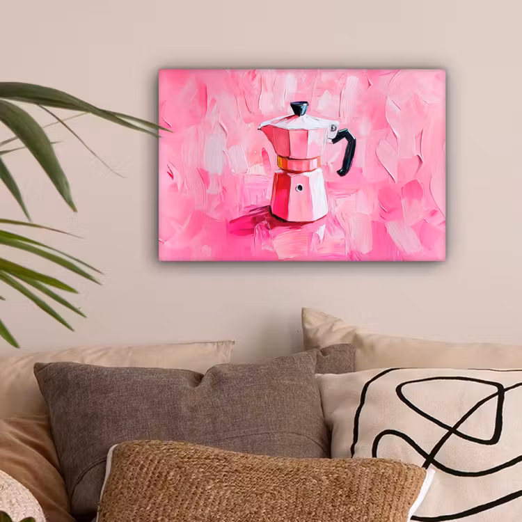 Roze - Verf - Coffee canvas 2cm klein -sfeer1