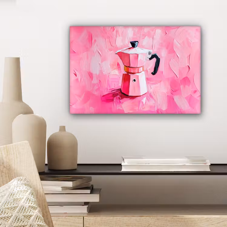 Roze - Verf - Coffee canvas 2cm klein -sfeer6