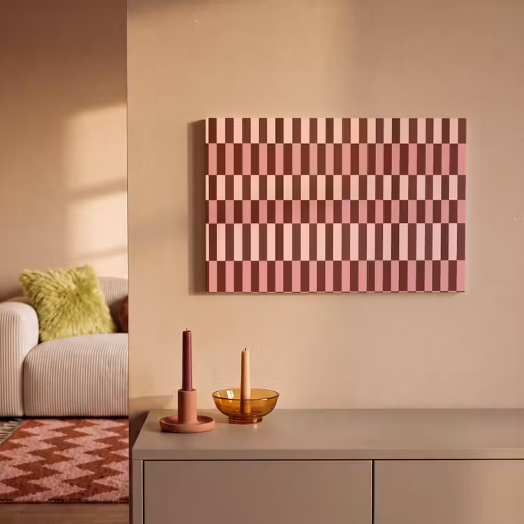Roze - Rood - Blokjes canvas 2cm klein 34 -sfeer1