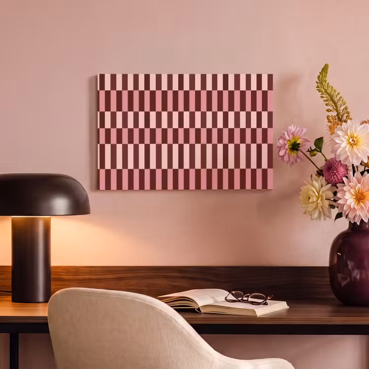 Roze - Rood - Blokjes canvas 2cm klein 34 -sfeer4