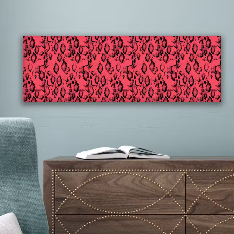Roze - Slang - Motief canvas 2cm klein 828 -sfeer4