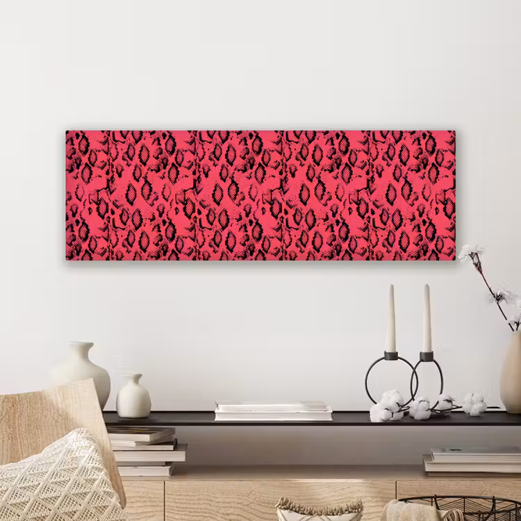 Roze - Slang - Motief canvas 2cm klein 828 -sfeer6