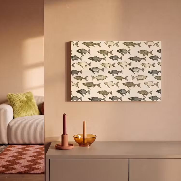 Vissen - Klassiek - Groen canvas 2cm klein 34 -sfeer1