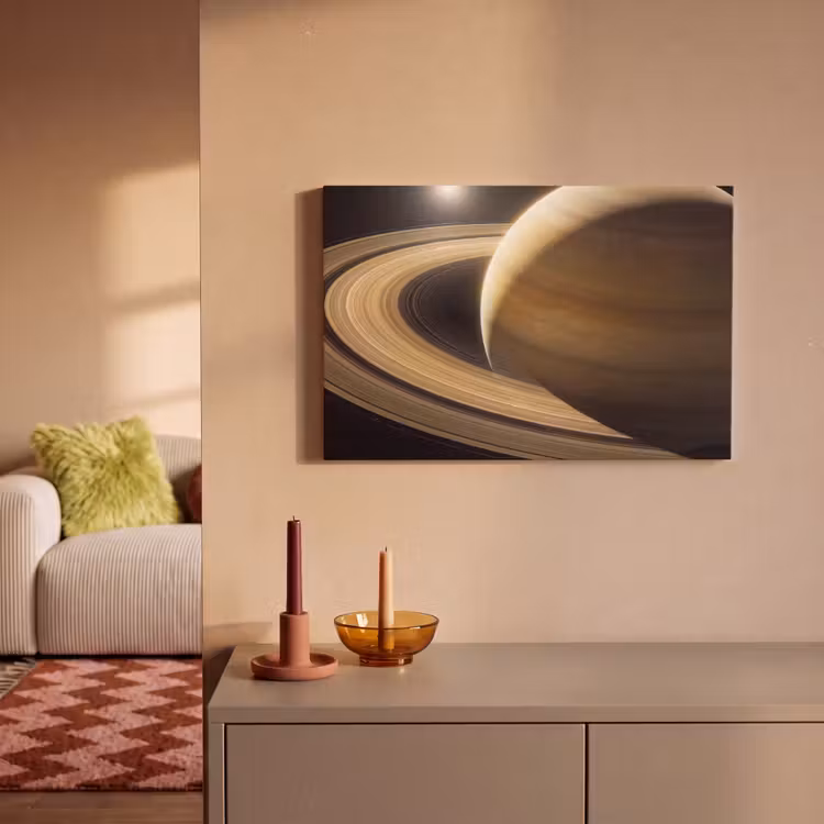 Canvas Print - Planet - Rings - Space - Planeet - Ringen - Ruimte canvas 2cm klein