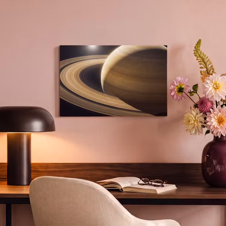 Canvas Print - Planet - Rings - Space - Planeet - Ringen - Ruimte canvas 2cm klein