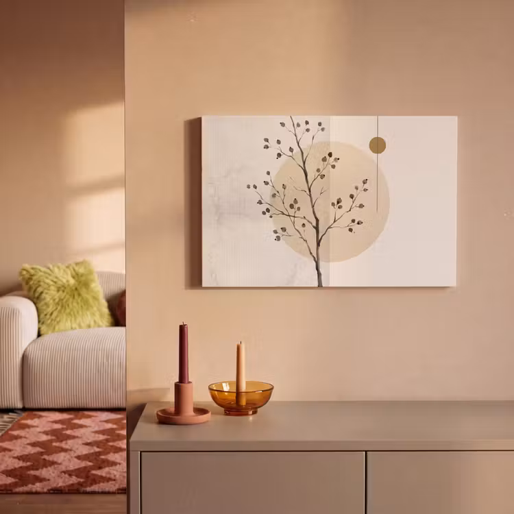 Canvas Print - Plant - Abstract - Beige - Plant - Abstract - Beige canvas 2cm klein